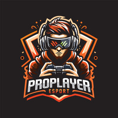 pro player logo designed in an esports style