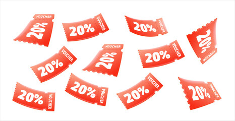 Voucher card cash back template design with coupon code promotion. Premium special price offers sale coupon.