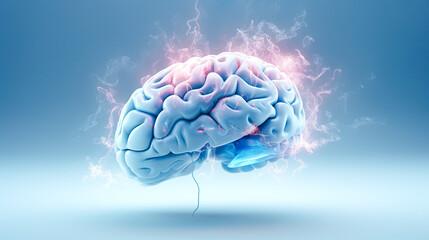 活発に活動する脳のイメージグラフィック