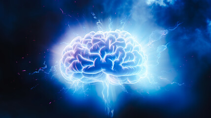 活発に活動する脳のイメージグラフィック