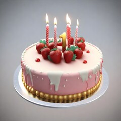 birthday cake with candle