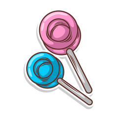 Sweet candy doodle hand draw illustration