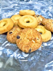 chocolate chip cookies on plate