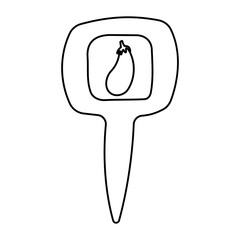 garden signs for plants for the vegetable. Line Icon, element, symbol