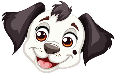 Cartoon of a happy, playful young dog