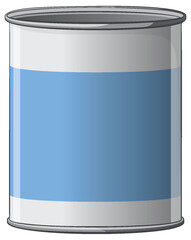 Vector graphic of a tin can with blank label