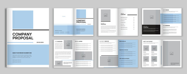 Proposal Template, Proposal Print template Design