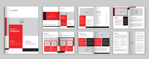 Creative Proposal Design Template, Proposal Print Template Design Layout
 - obrazy, fototapety, plakaty