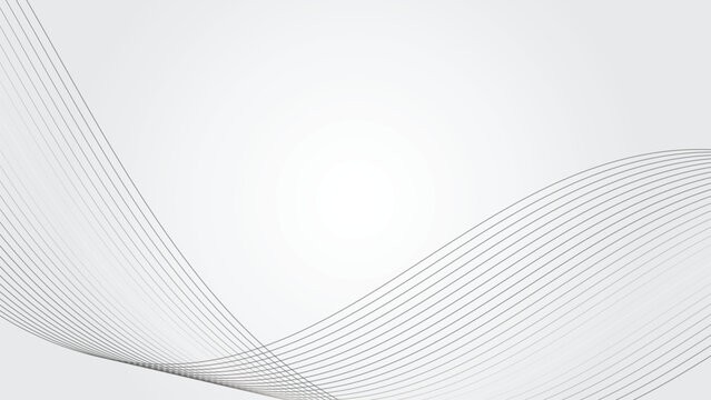 White gradient background with dynamic curve line wallpaper vector image for backdrop or presentation