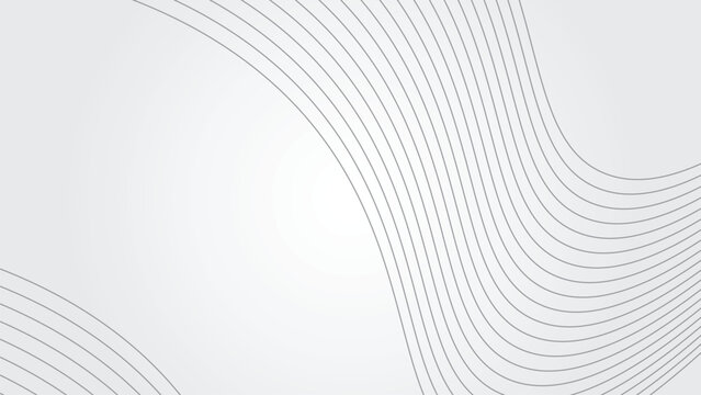 White gradient background with dynamic curve line wallpaper vector image for backdrop or presentation
