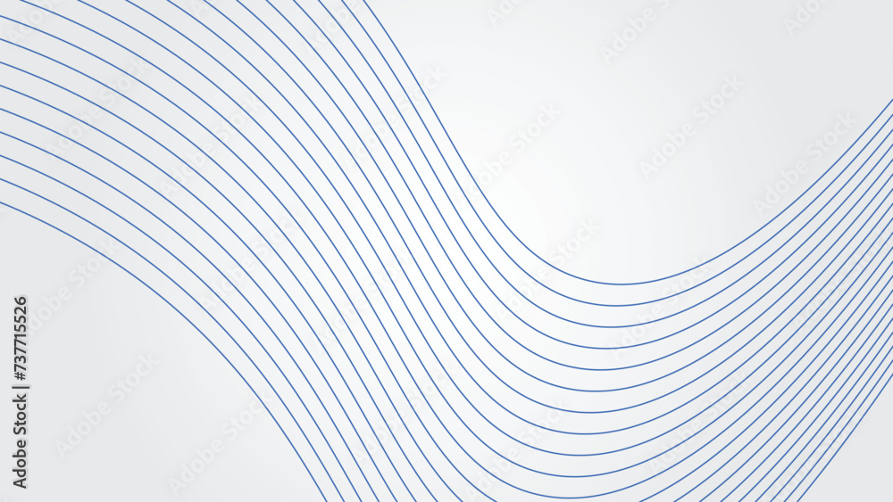 Wall mural white gradient background with dynamic curve line wallpaper vector image for backdrop or presentatio