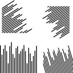 Creative abstract shaped Pattern Lines vectors
