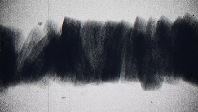 Hand drawn elements on motion loop background with noise scratches and dusty texture effects