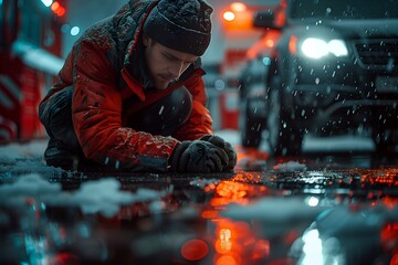 welder at work in factory