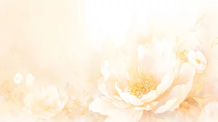 Poster 淡くて優しい雰囲気の花柄のイラスト背景 © AYANO