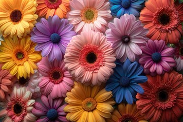 Photograph featuring a lush floral background in full bloom. Stunning backdrop for various designs such as wedding invitations.