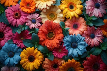 Fototapeta premium Photograph featuring a lush floral background in full bloom. Stunning backdrop for various designs such as wedding invitations.