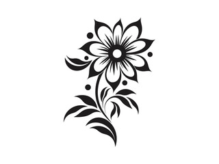 Fototapeta premium Beautiful minimalist flower illustration art.