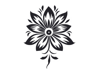 Beautiful minimalist flower illustration art.
