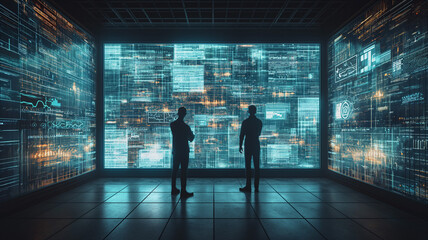 Engrossed in the Digital World - Man with VR Headset Exploring Virtual Space