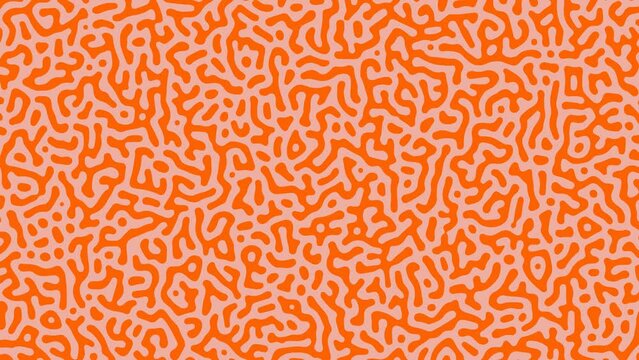 Animated orange Turing pattern background 