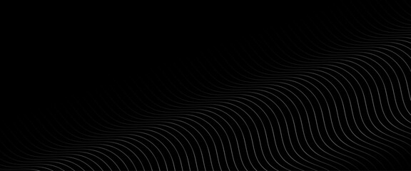 Vector black trendy cover background design line black curve  for presentation design. Simple black abstract banner background.