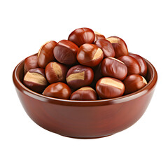 Obraz premium Bunch Of Brown Chestnut With A Spiky Shell, Blank Isolated on transparent background