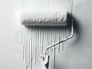 painting walls using a roller brush