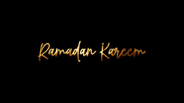 Ramadan Kareem animated text intro video wish eid celebration