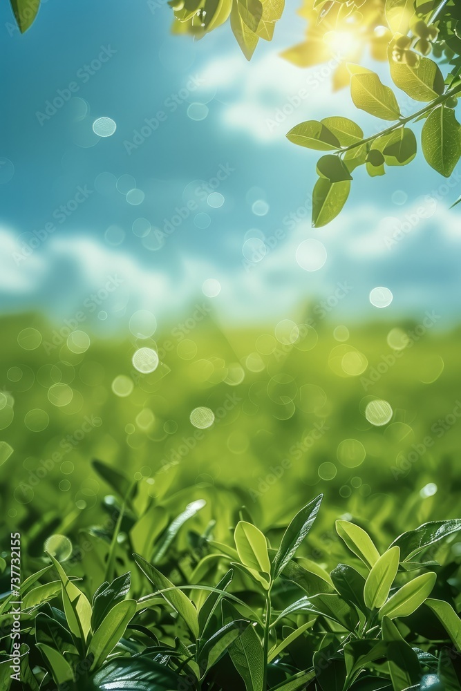 Poster spring or summer season abstract nature background. generative ai.