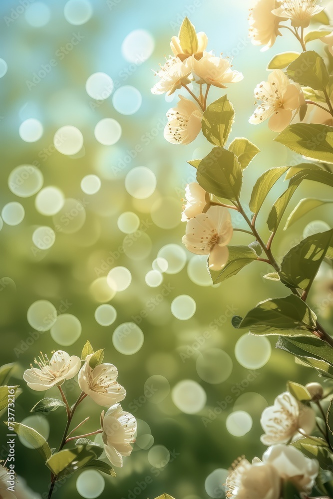 Aufkleber spring or summer season abstract nature background. generative ai.