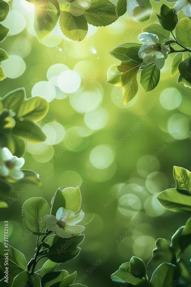 Poster spring or summer season abstract nature background. generative ai.
