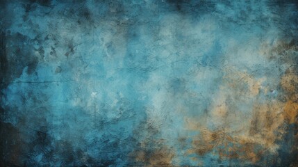 Bold grunge blue background exudes rugged charm with distressed textures, Ai Generated.