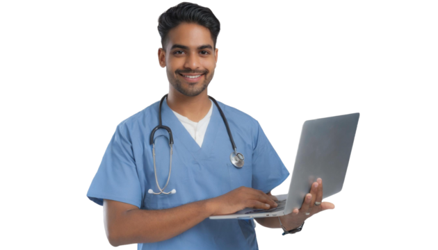 doctor with laptop