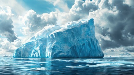 Massive Antarctic iceberg. Formidable and vast, Ai Generated.