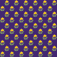 Indian block screen print booti seamless repeat pattern