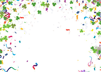  Banner with Clovers and traditional symbols. Perfect for wallpapers, pattern fills, web backgrounds, st patrick's day editable text effect with st patrick's day element