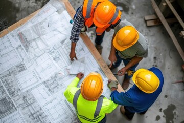 Architect and contractor looking at building plans on tablet