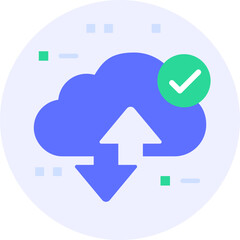 cloud data marketing modern icon illustration