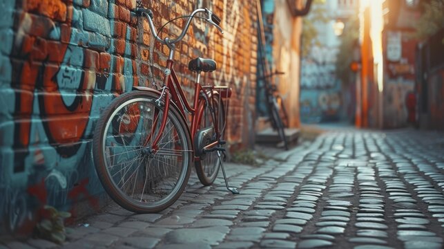 Navigating urban art and graffiti on a summer bike ride, the city's vibrancy on full display