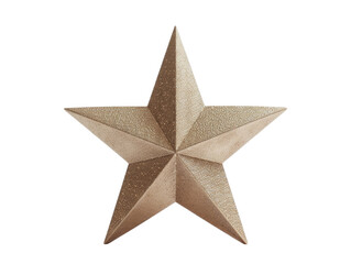 Gold star ioslated on transparent background