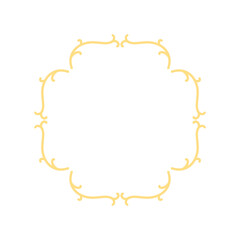 シンプル装飾フレーム　黄色⭐︎PNG