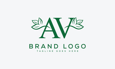 letter AV logo design vector template design for brand.