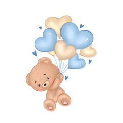 Teddy bear png clipart. Teddy Bear with balloons 