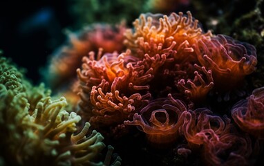 macro shot of sea corals