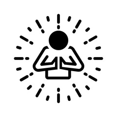 Vector solid black icon for Respectful