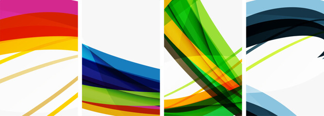 Abstract colorful wave posters for wallpaper, business card, cover, poster, banner, brochure, header, website