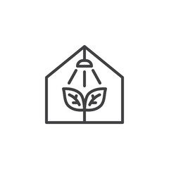 Plant nursery line icon