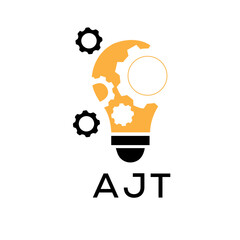 Initial AJT Letter Linked Logo for business and company identity. Modern AJT Letter Logo Vector Template with modern trendy golden logo.
