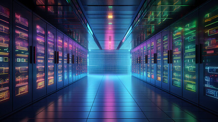 Fototapeta premium Data center, the core hub of the digital era